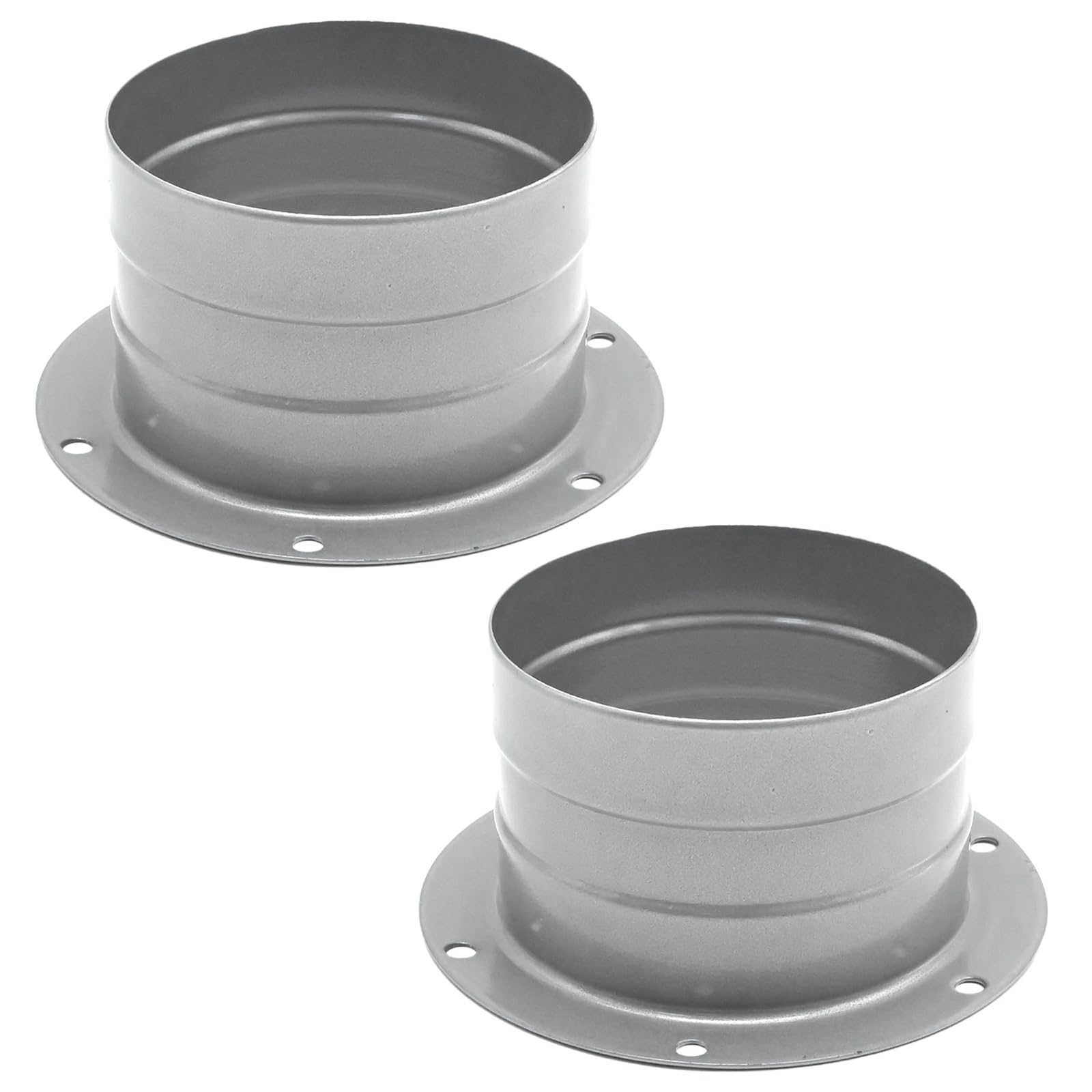 ZUDKSUY 3 Inch Duct Connector Flange Metal, 2 Pack Straight Pipe Flange Connector to Round Interface Air Duct Metal Straight Pipe Flange for