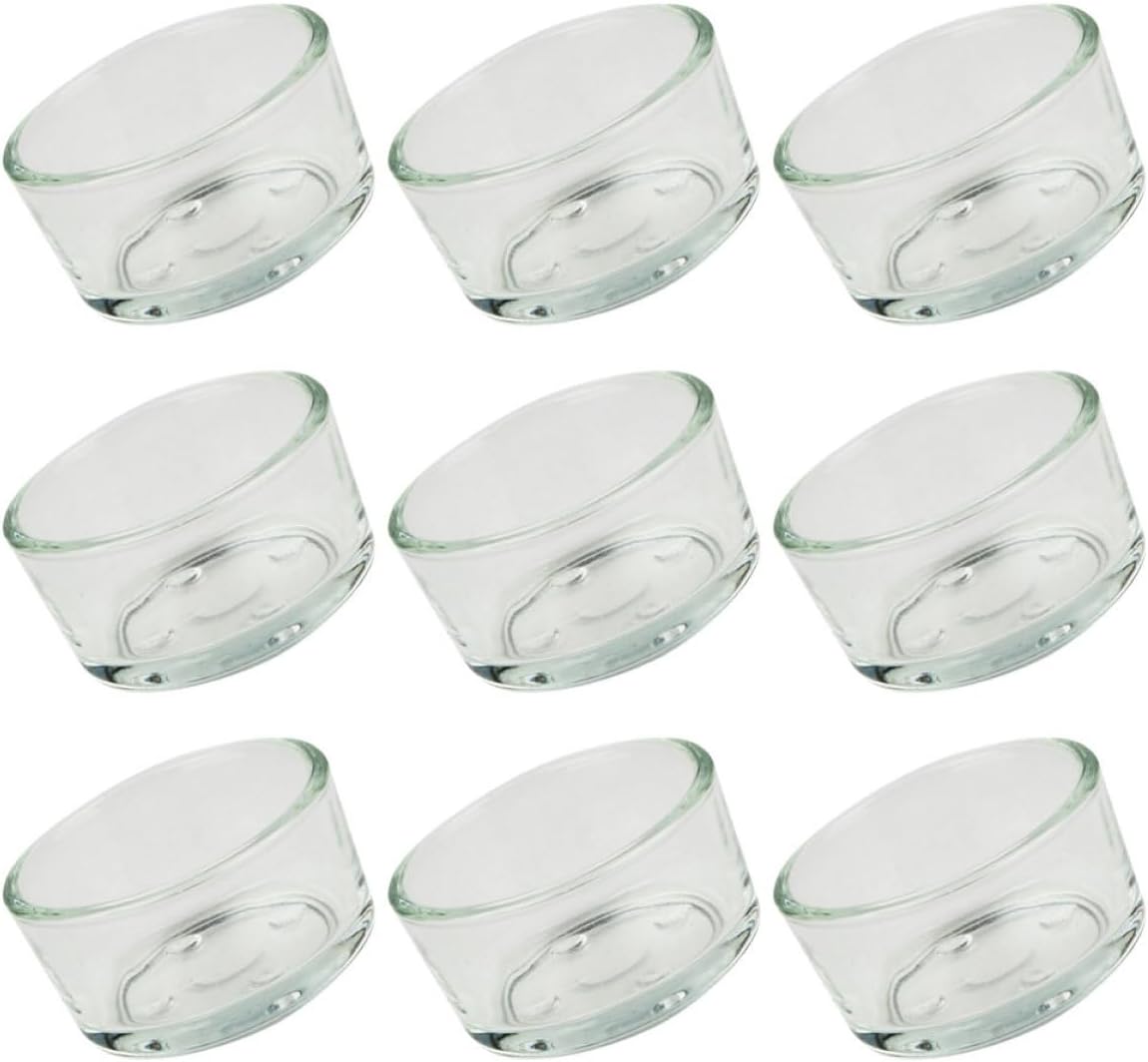 9pcs Glass Reptile Water Bowl and Food Basin Set Small Pet Feeder for Lizards Snakes Turtles Suitable for Terrarium Feeding