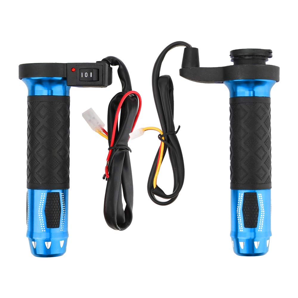 12V Universal 22mm Lenkergriffe für Motorrad ATVs, einstellbare Temperatur, wasserdicht, staubdicht, elektrisch beheizte Griffe, blau/gold/rot