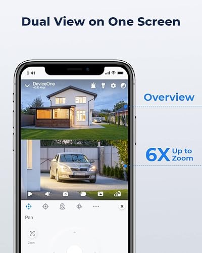 Miniatura 4 de Reolin TrackMix - Paquete de 2 unidades con panel solar, cámara de seguridad solar 2K inalámbrica para exteriores, seguimiento automático, zoom