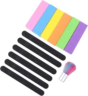 Baluue Professional Nail File and Buffer Double-Sided Grit Sanding Manicure Pedicure Tool for Natural and Acrylic Nails Black Grooming Set