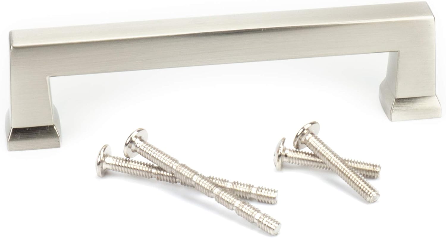 ❤ Crаzу Dеаlѕ Kruse Hardware - (10-Pack) Conrad Door and Drawer Pull - 4in Center-to-Center, Brushed Satin Nickel Tесh Dеаlѕ 🔥 Kruse Hardware - (10-Pack) Conrad Door and Drawer Pull - 4in Center-to-Center, Brushed Satin Nickel