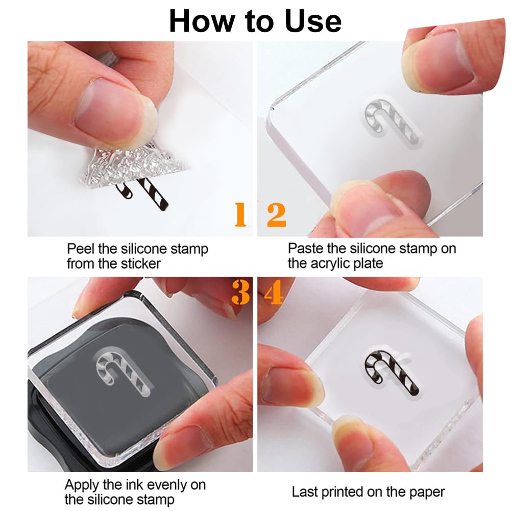 INFUNLY Weihnachts Stempel Set - Transparente Stempel Für Karten & Scrapbooking