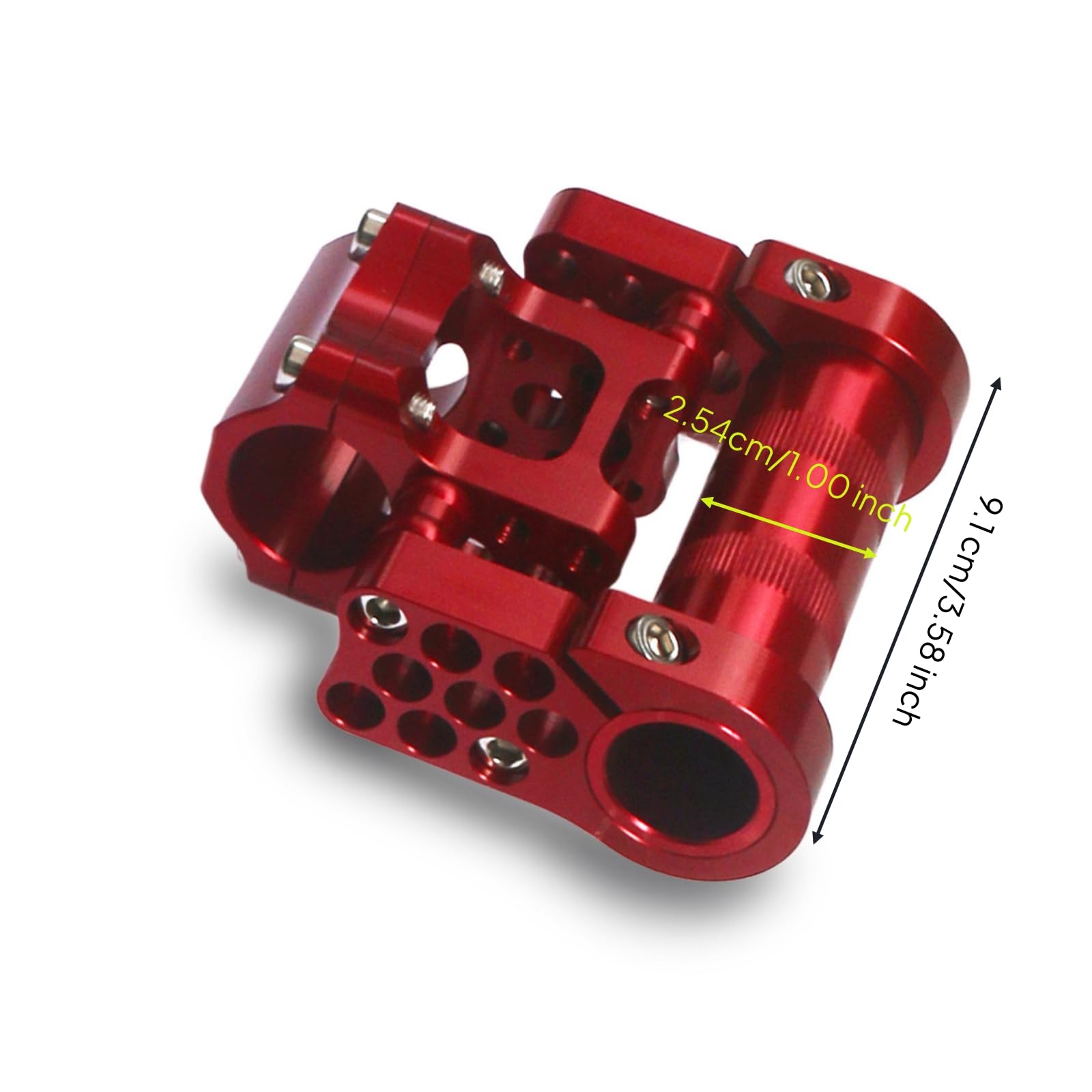 Potence Vélo Pliant Facile à Installer Potence Guidon Réglable Fiable Pièce pour Navetteurs, Rouge