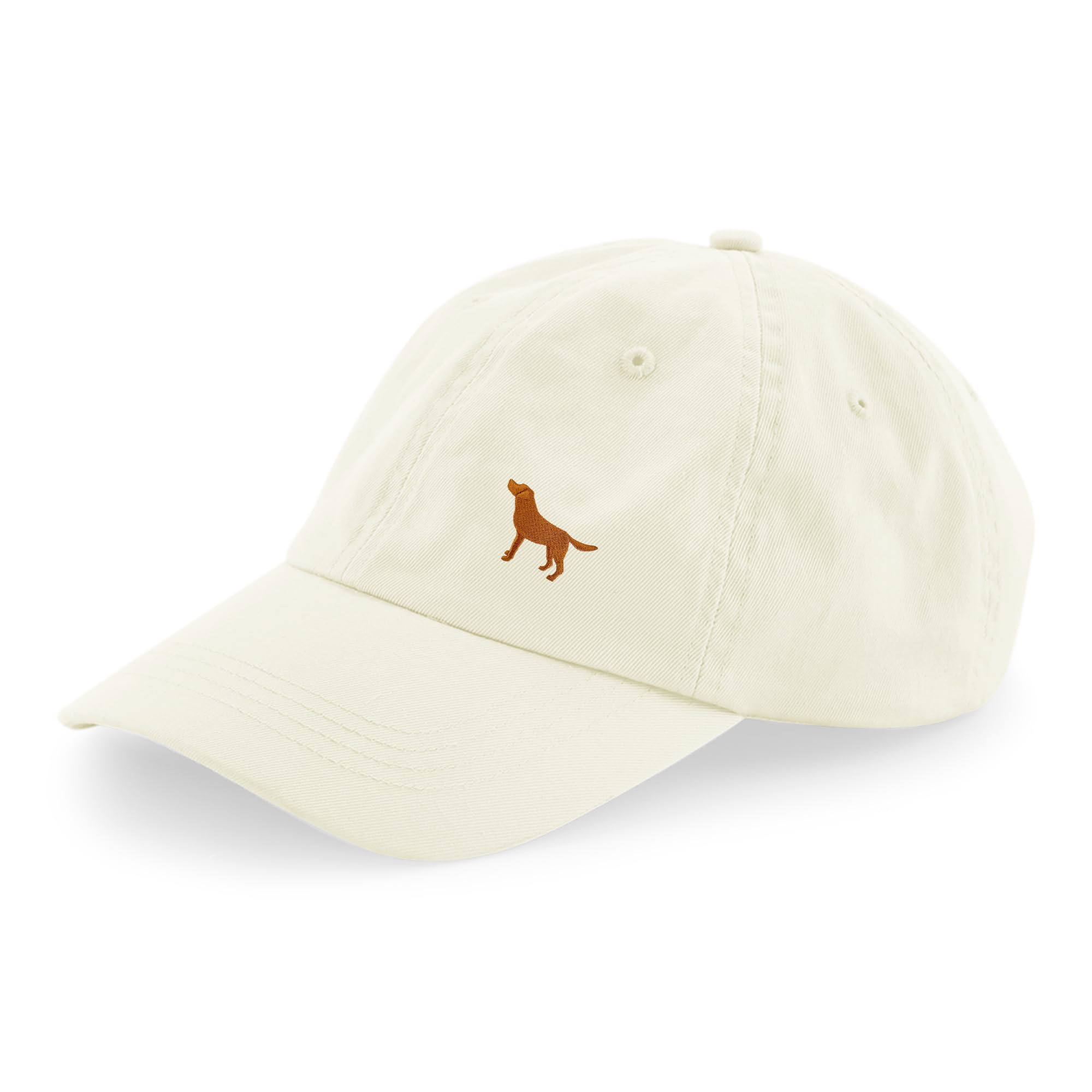 The House Of Dog Unisex Natural The House Of Dog: Fox Red Labrador Retriever Owner Gift. 100% Washed Chino Cotton Embroidered 6 Panel Unstructured Baseball Cap.