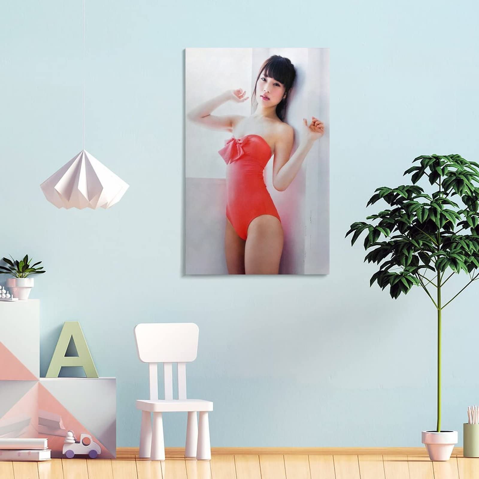 Amazon.co.jp: ビキニNMB48渋谷凪咲写真水着 キャンバス プリント 部屋