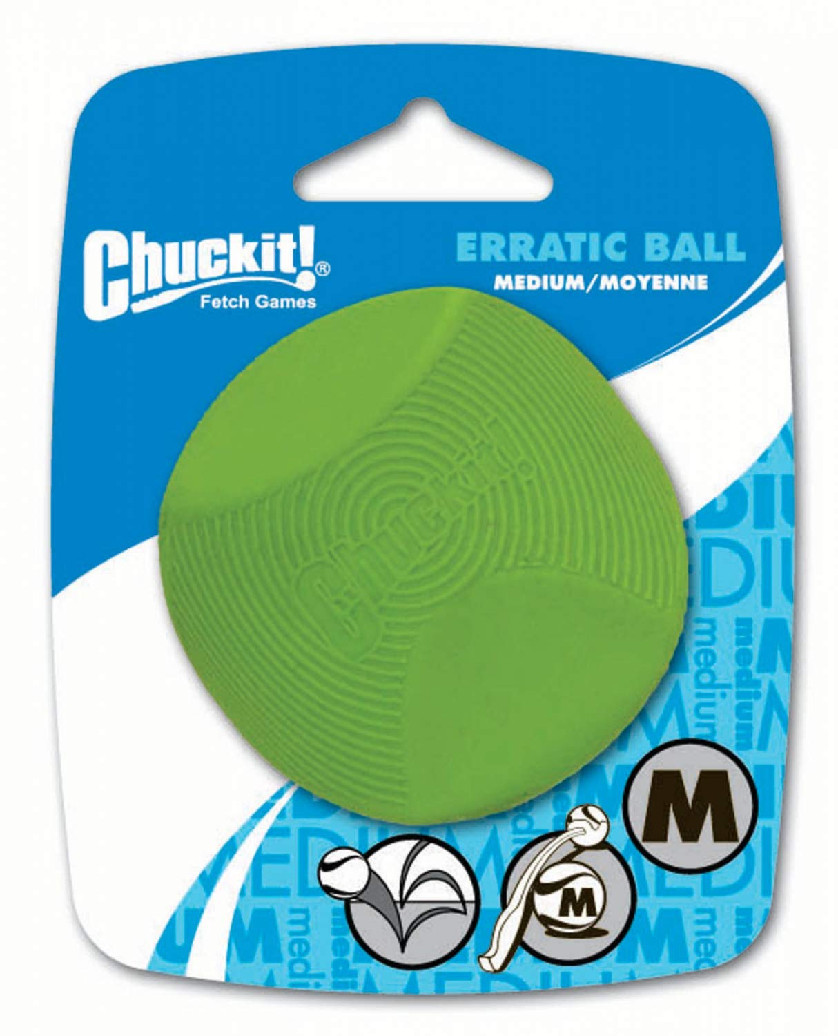 Chuckit Erratic Ball Dog Fetch Toy Medium 2 5 Inch 1-Pack