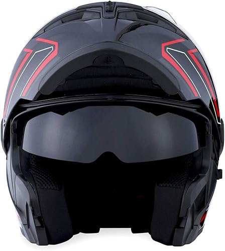 Miniatura 6 de 1Storm - Casco modular de cara completa para motocicleta con doble visera abatible protector solar HB89 negro brillante ArrowBlue, Arrow Green,