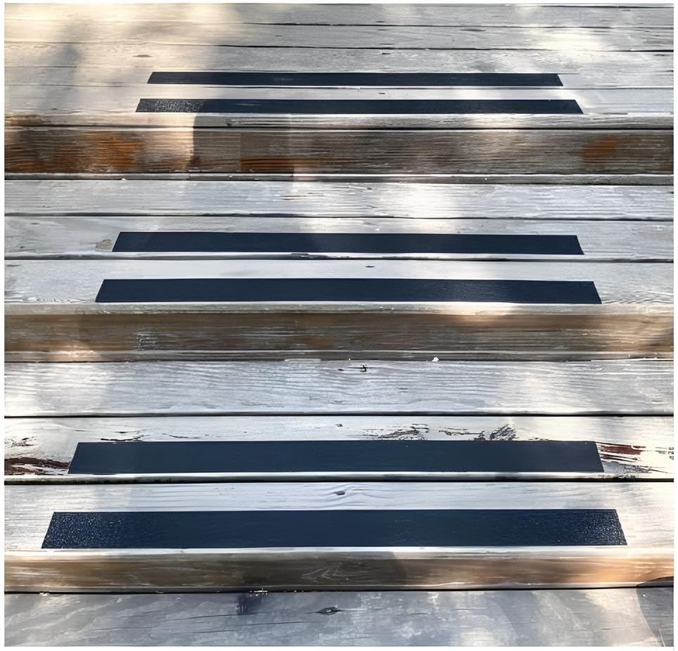 Image of Kimee 2 inch Anti-Skid Tape for Stairs Black Grip Tape, Heavy Duty Non-Anti Slip Tape for Outdoor /Indoor Steps, Floors, Ramps, Safety Adhesive Traction Strip