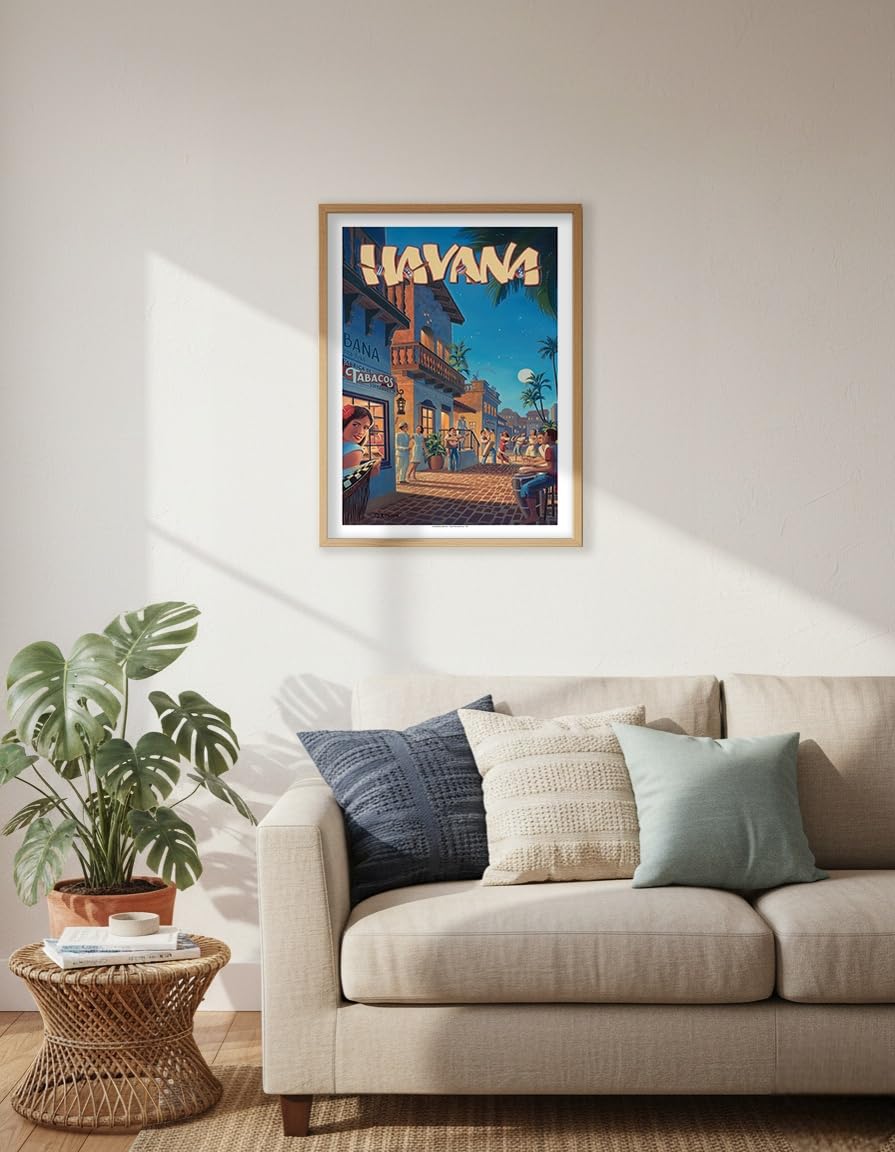 Amazon.com: Havana Cuba - Vintage Travel Poster by Kerne Erickson