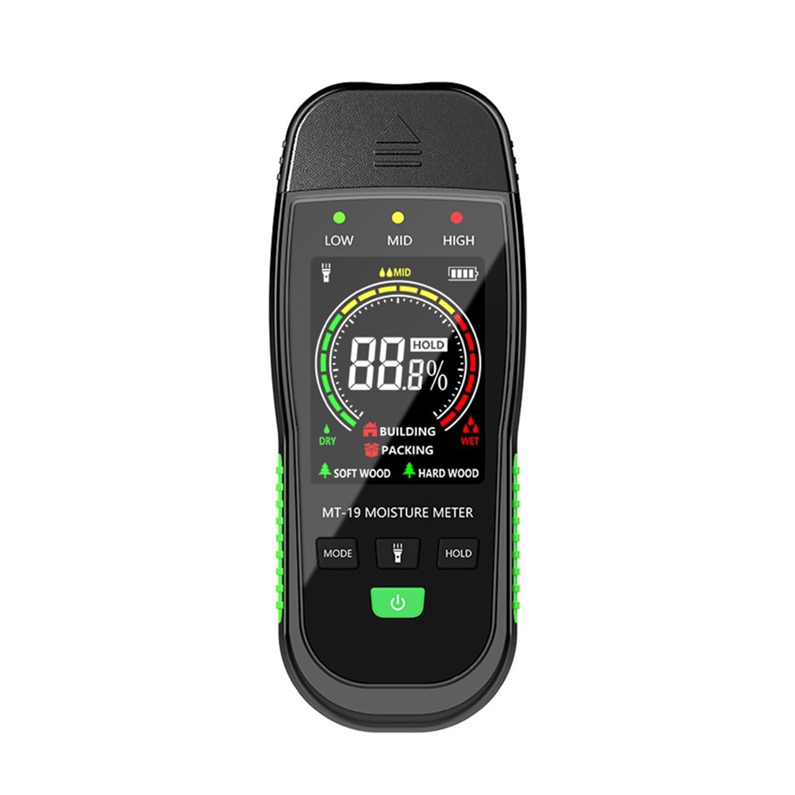 Detector de humedad Medidor De Humedad, Pantalla LCD Retroiluminada, Detector Ladrillos Hormigón, Leña Pared Portátil,para medición precisa