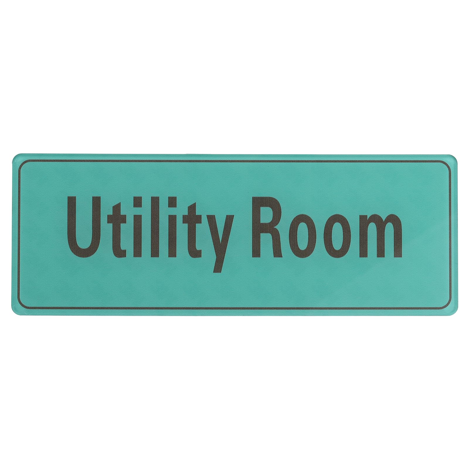 PATIKIL 9"x3" Utility Room Sign, 1Pcs Room Door Sign Self-Adhesive Door Sticker Acrylic Wall Signage Easy Installation for Indoor Outdoor Home Business, Light Green with Charcoal Gray Text