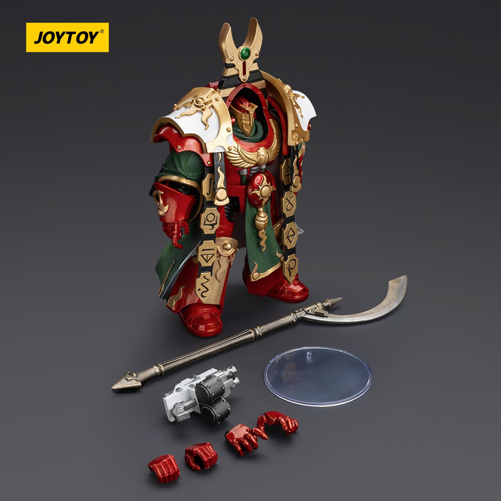 JOYTOY Warhammer 40k Thousand Sons, 1/18 Legion Praetor of the Thousand Sons in Cataphractii Terminator Armor Action Figure Collectible Model