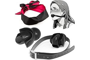 Tongue Fixed Bondage Ball Gag Sex Set & Open Mouth Silicone Ball Gag