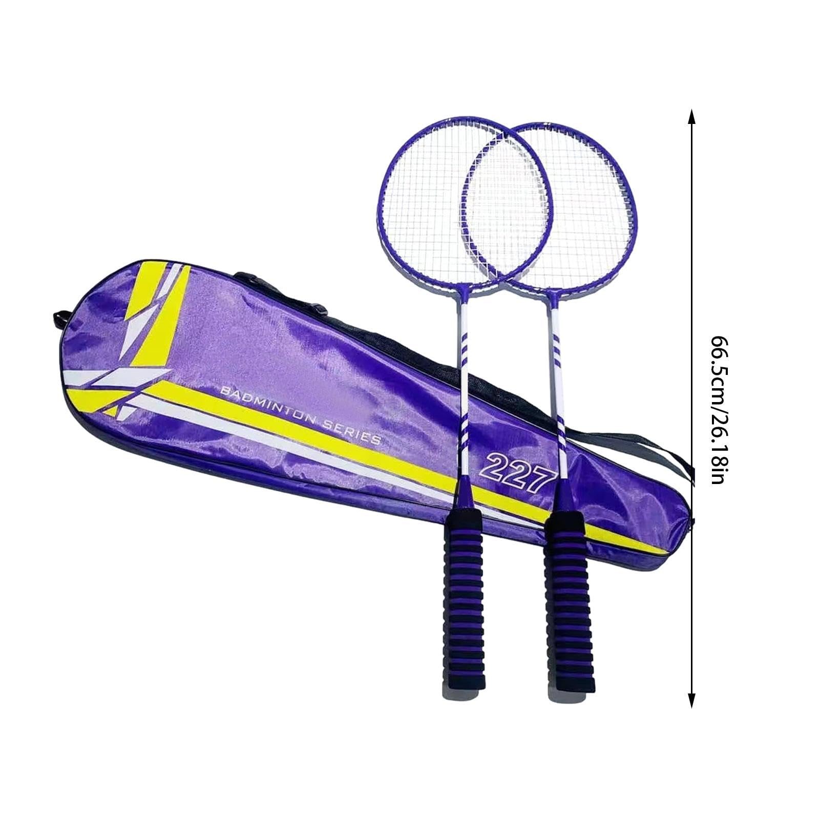 Raqueta de Bádminton | Juego de Reemplazo de Raquetas de Bádminton Ligeras para 2 Jugadores - Raquetas antideslizantes para equipos de bádminton, Juego Familiar de Playa para