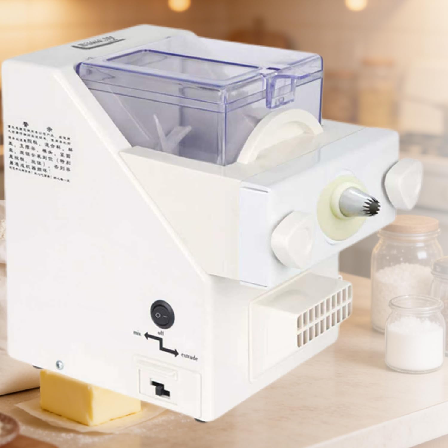 Pressa elettrica per biscotti, 50-60 giri/min, con 8 ugelli sostituibili per una rapida preparazione di biscotti, perfetta per gli appassionati di cottura