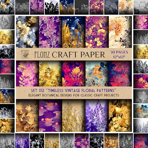 Papier scrapbooking floral vintage pour créer vos albums photos de famille créatifs