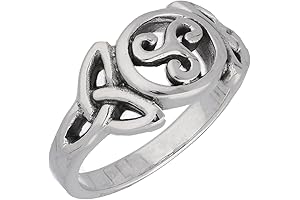 Silver Insanity Triskele Trinity Sterling Silver Ring