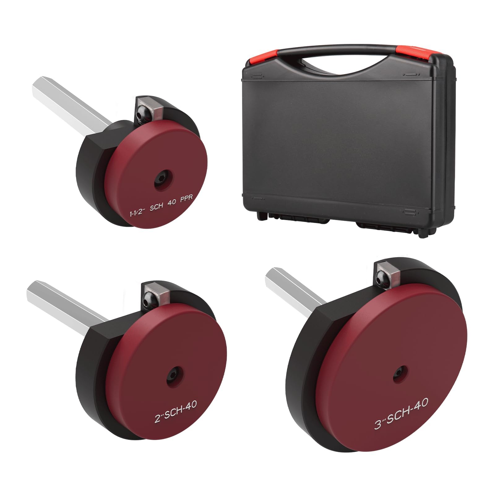 Escariador de tubería de PVC con eje hexagonal de 3/8 pulgadas – Protector de accesorios de PVC para líneas de agua, líneas de drenaje y líneas de ventilación – Herramienta de fontanería para corte