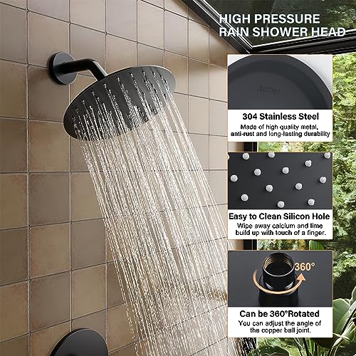 Holispa NB3905PB Shower Faucet, Black Shower Faucet Set thumb #4