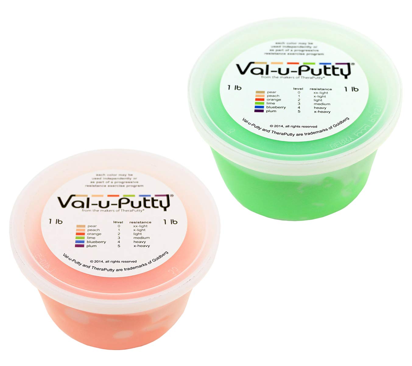 Val-u-Putty Exercise Putty - Orange, Lime - 1 LB Each - Bundle