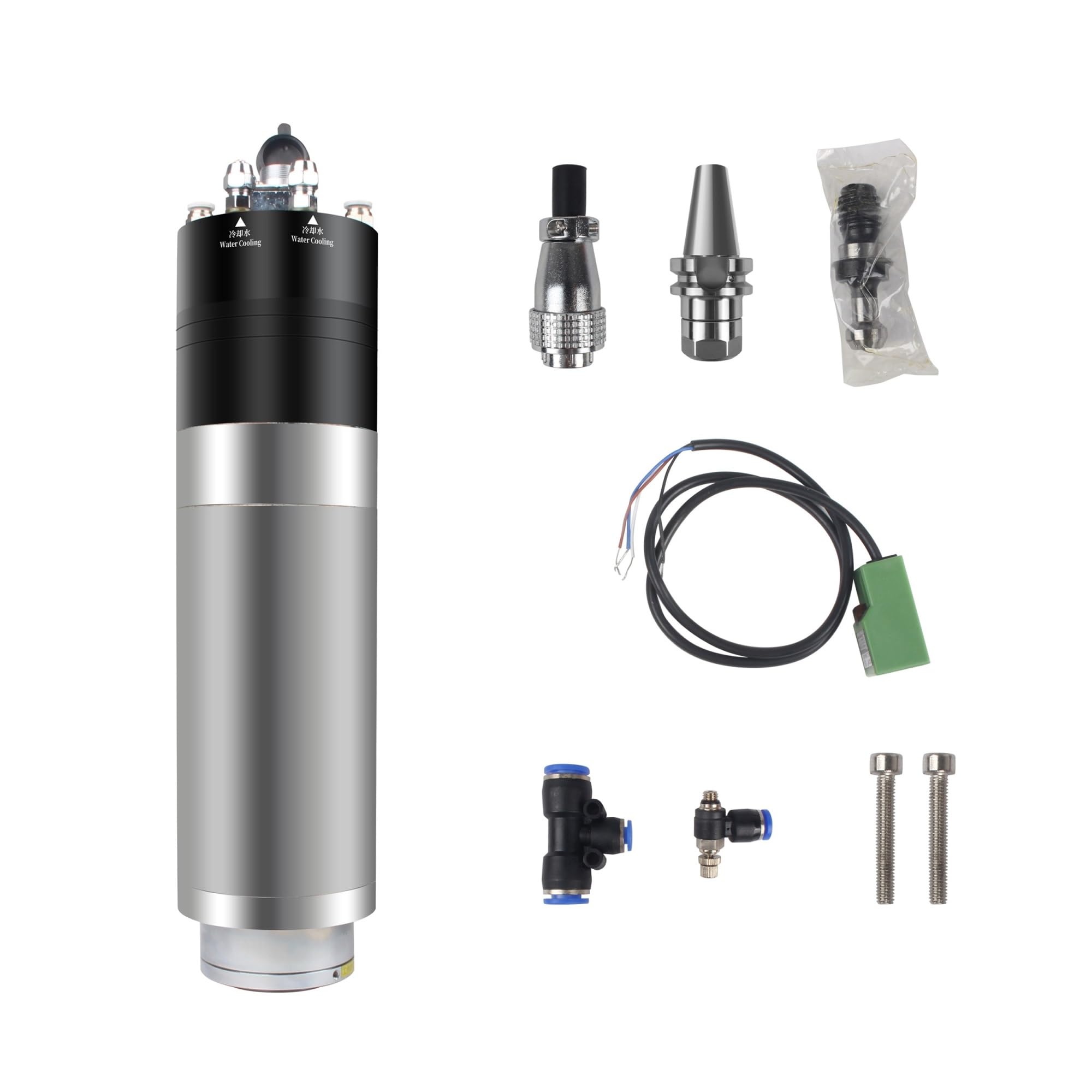3,2 KW BT30 12000 U/min Automatischer Werkzeugwechsel ATC-Spindelmotor Werkzeughalter Wasserkühlung Gekühlt for das Fräsen von Metall-CNC-Fräsern(with Inverter,220/V)