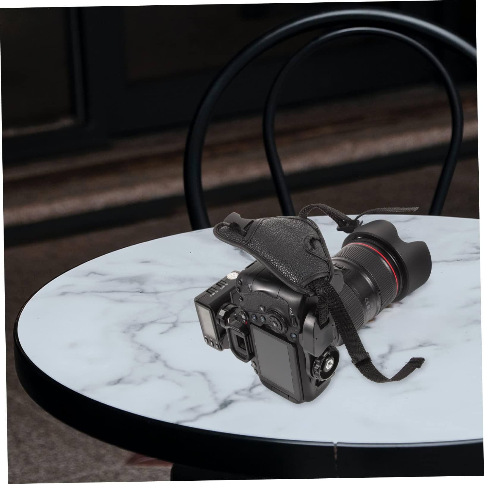 Gadpiparty Cinturino Da Polso Per Fotocamera Cordino Pinza a Mano Nancio Di Polso Cinghie Da Polso Rafforzamento Della Presa Della Mano Impugnature Accessori Pelle Sintetica Black