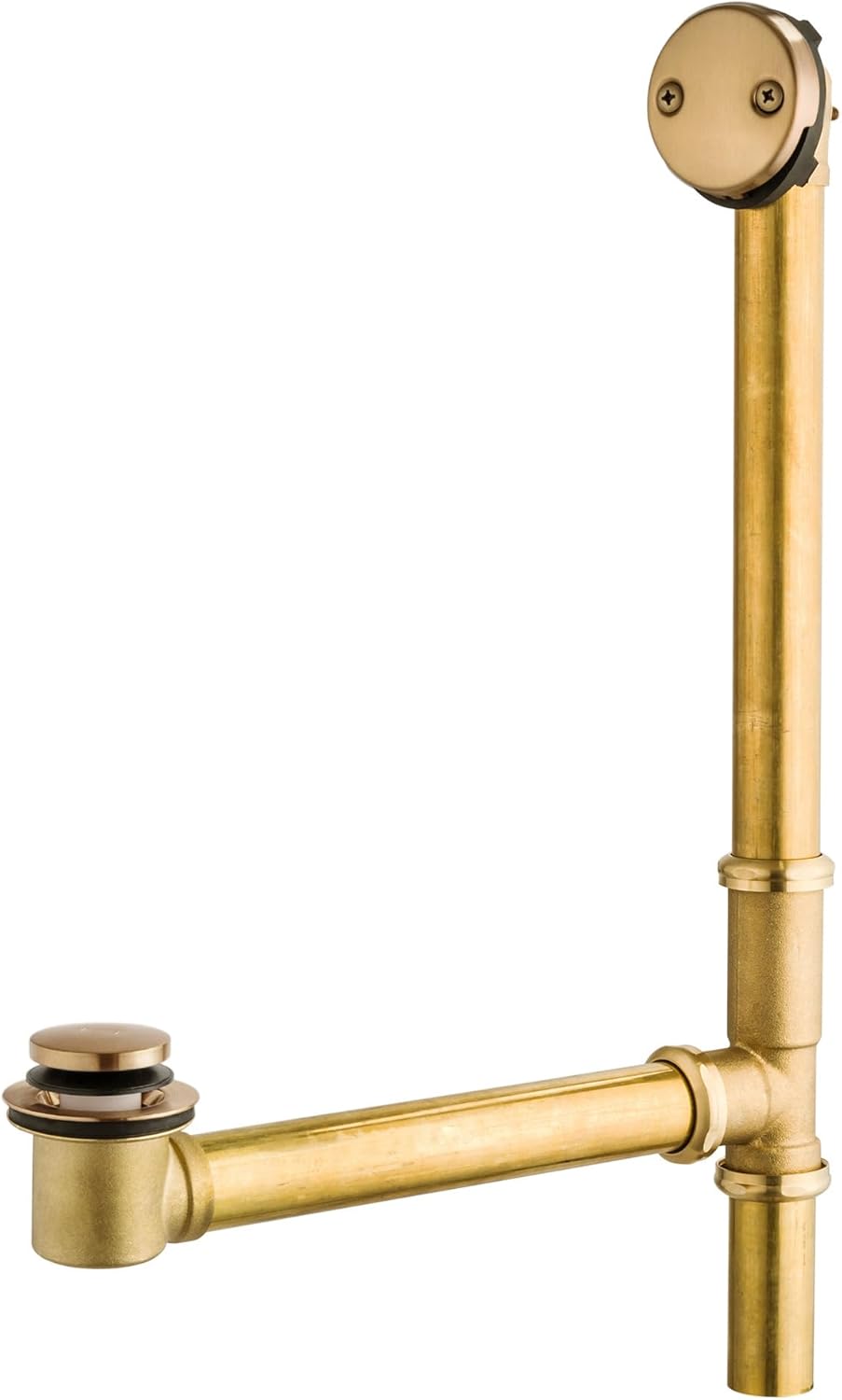 Artiwell 11/2" Brass Tubular Bath Drain Kit with TipToe
