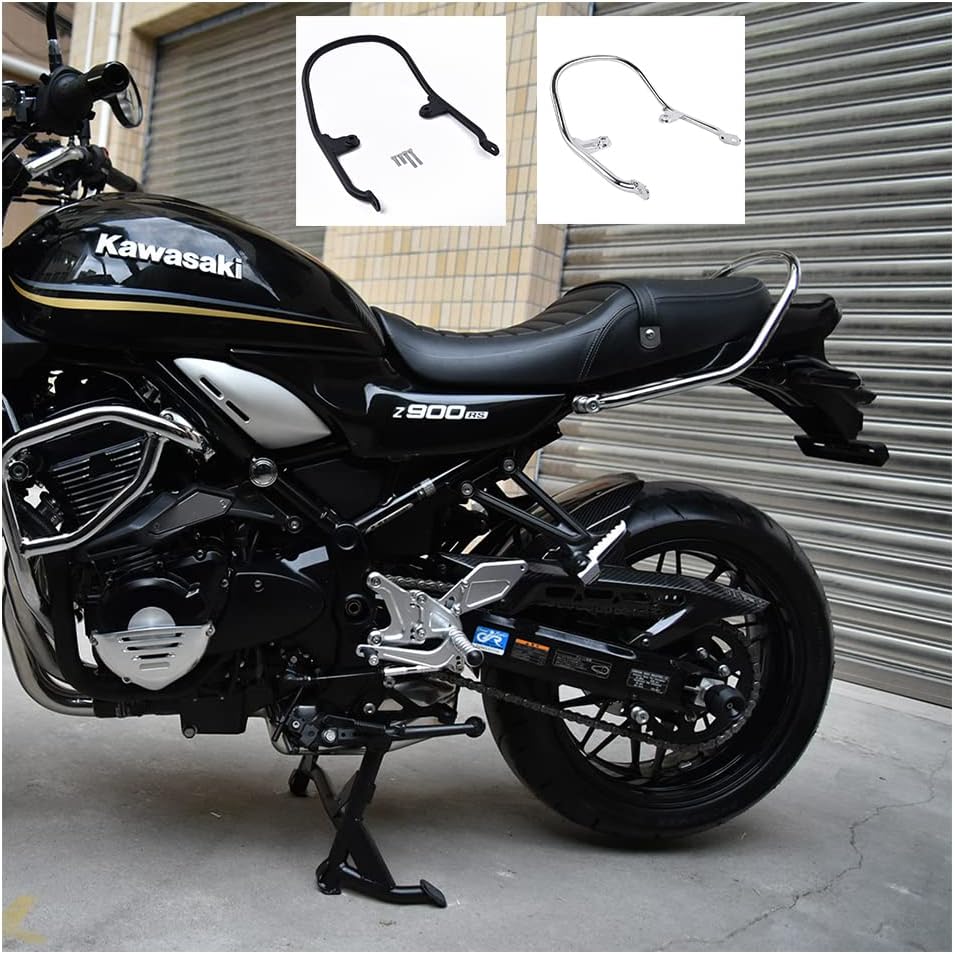 Motorcycle Rear Passenger Pillion Grab Bar Seat Side Hand Rail Tail Armrest Handles Kit Accessories for Ka.wasaki Z9000RS Z900 RS Z 900 RS 2018 2019 2020 2021 2022 2023 Parts (Chrome)