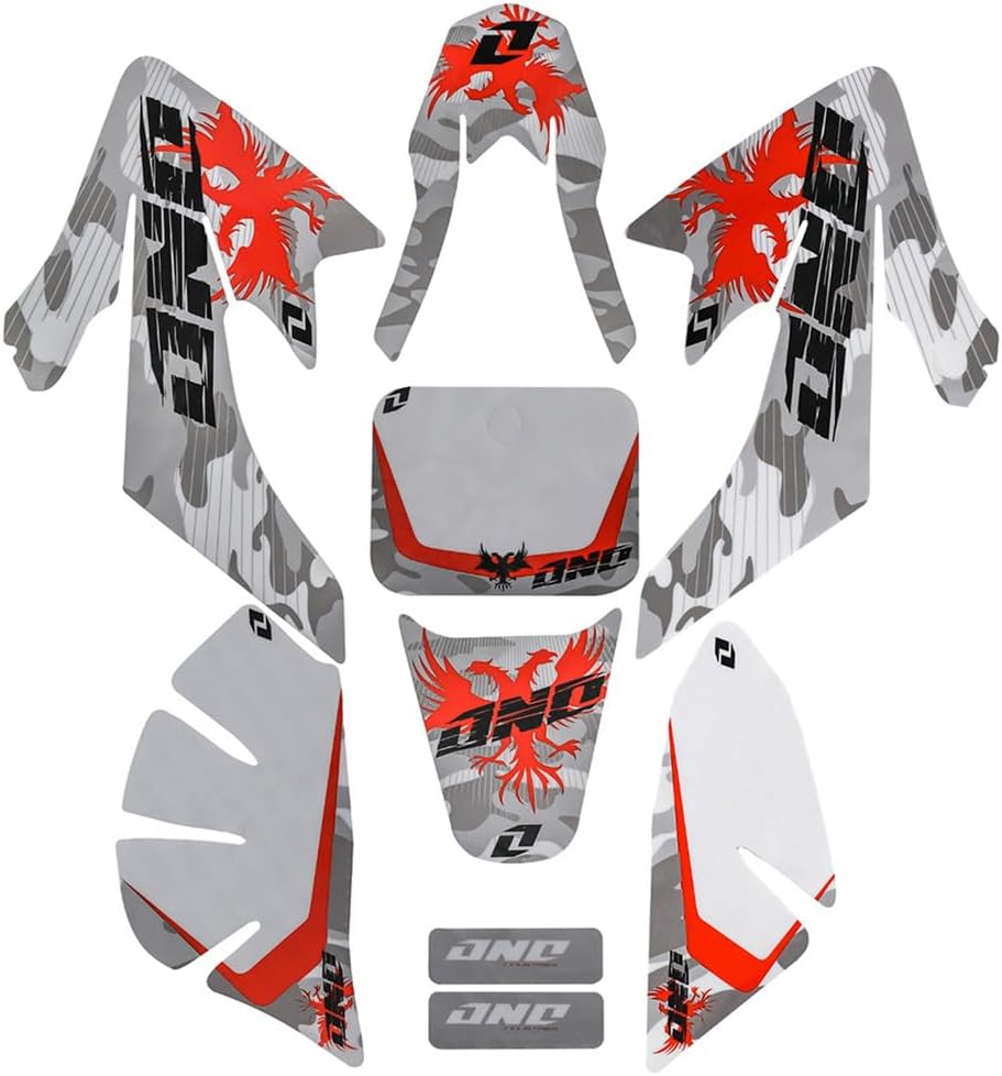 9pcs Decal Graphics Kit Dirt Pit Bike Plastic Fender Fairing Stickers for CRF50 XR50 SSR SDG 50cc 70cc 90cc 110cc 125cc