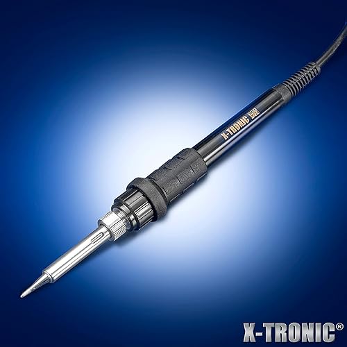 Vista 11 de X-Tronic - Estación de soldadura de 75 W modelo #3020. 5 puntas extra, soporte para rollo de soldadura, limpiador de punta de latón con limpiador