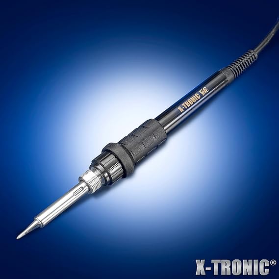 The Original X-Tronic 3020-XTS 75W Soldering Iron Station LED 2 Helping Hands Roll of Solder Brass Sponge w/Cleaning Flux Wet Sponge C/F Conversion Switch 10 Minute Sleep Feature!