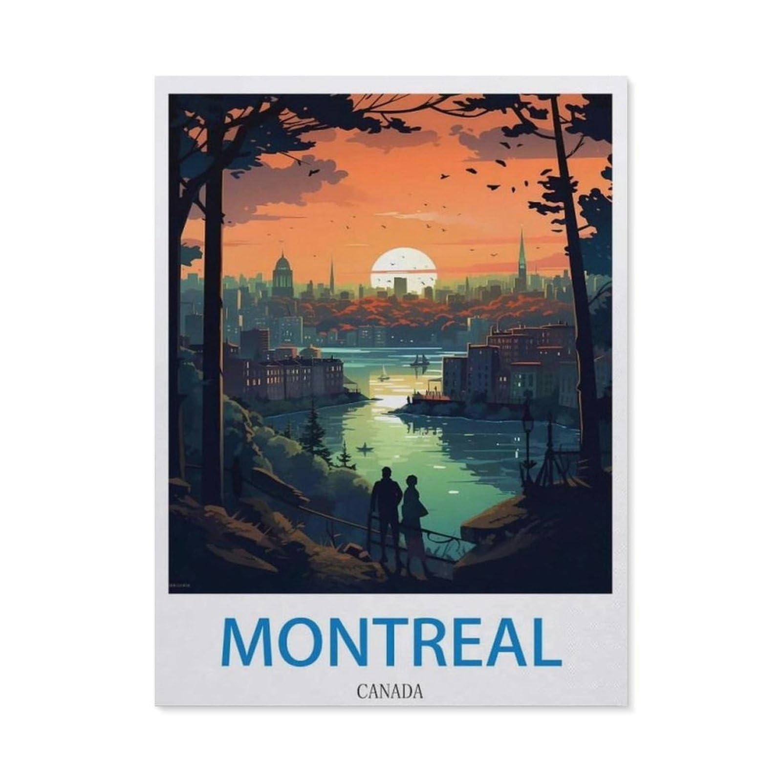 Vintage Metal Tin Sign，Montreal Canada(30x40cm）