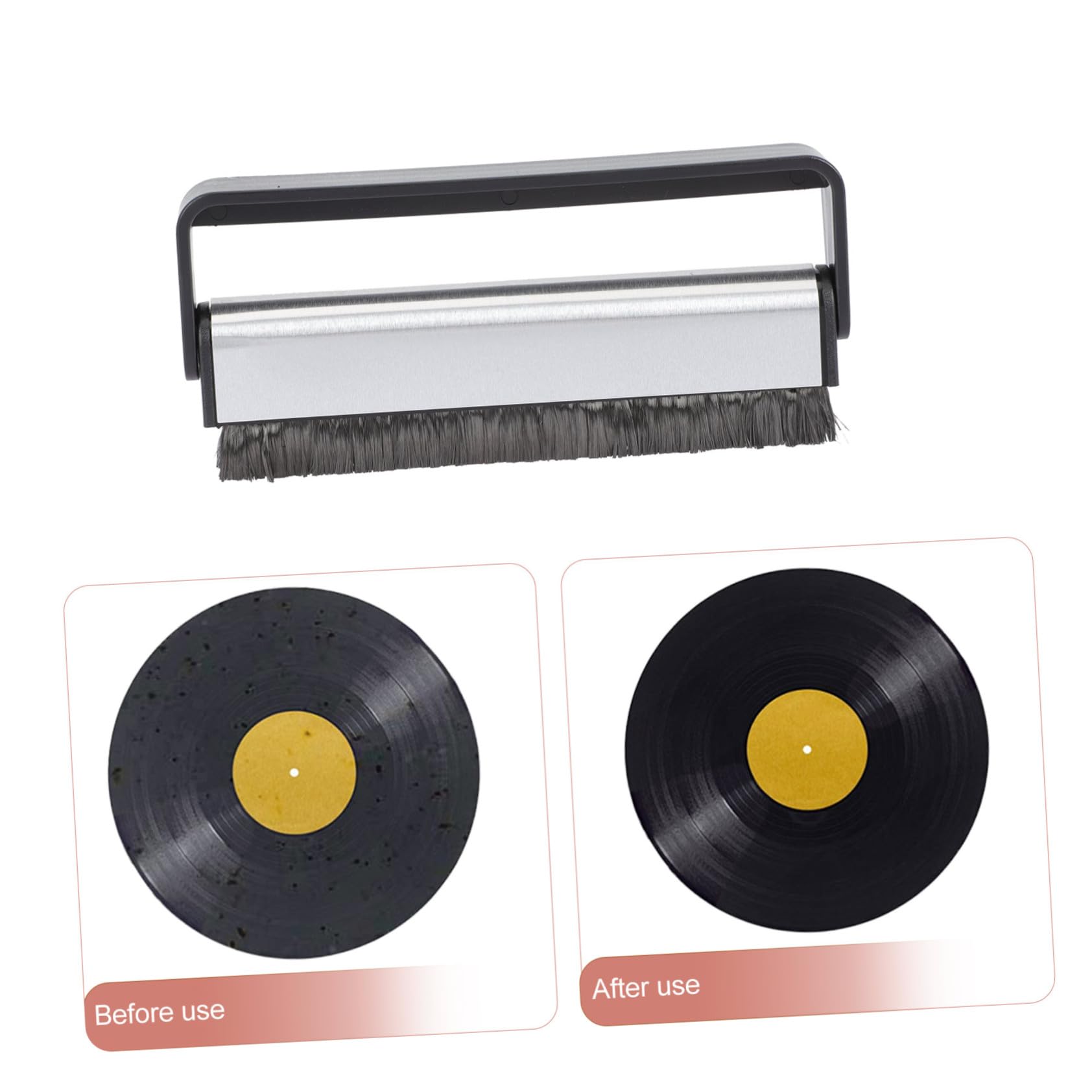 VILLCASE Lightweight Vinyl Record Player Cleaning Tool -Static Fiber Brush for Vinyl Records Safe Dust Removal Accessories for Optimal Turntable Performance