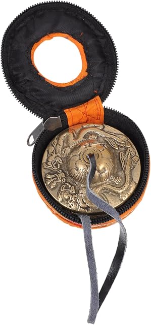 MILISTEN Meditation Chime Meditation Cymbal Bell Tibetan Tingsha Cymbals Practical Yoga Cymbal Bell with Storage Bag for Healing and Mindfulness Meditation Bell