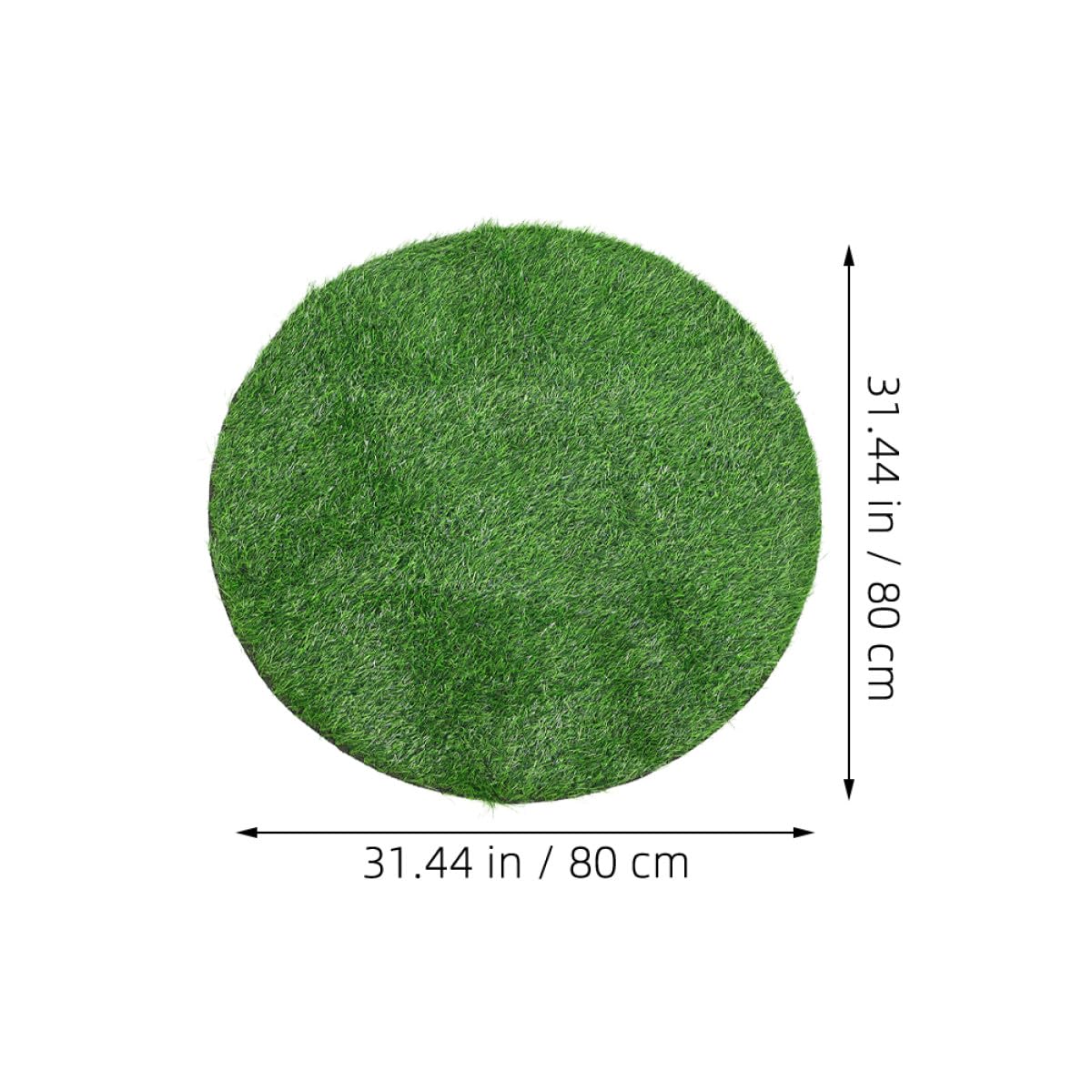 YARNOW Kunstrasen Matte Rund 80cm Durchmesser für Garten Terrasse und Küche als Tischdeko und Schachtabdeckung aus Kunststoff