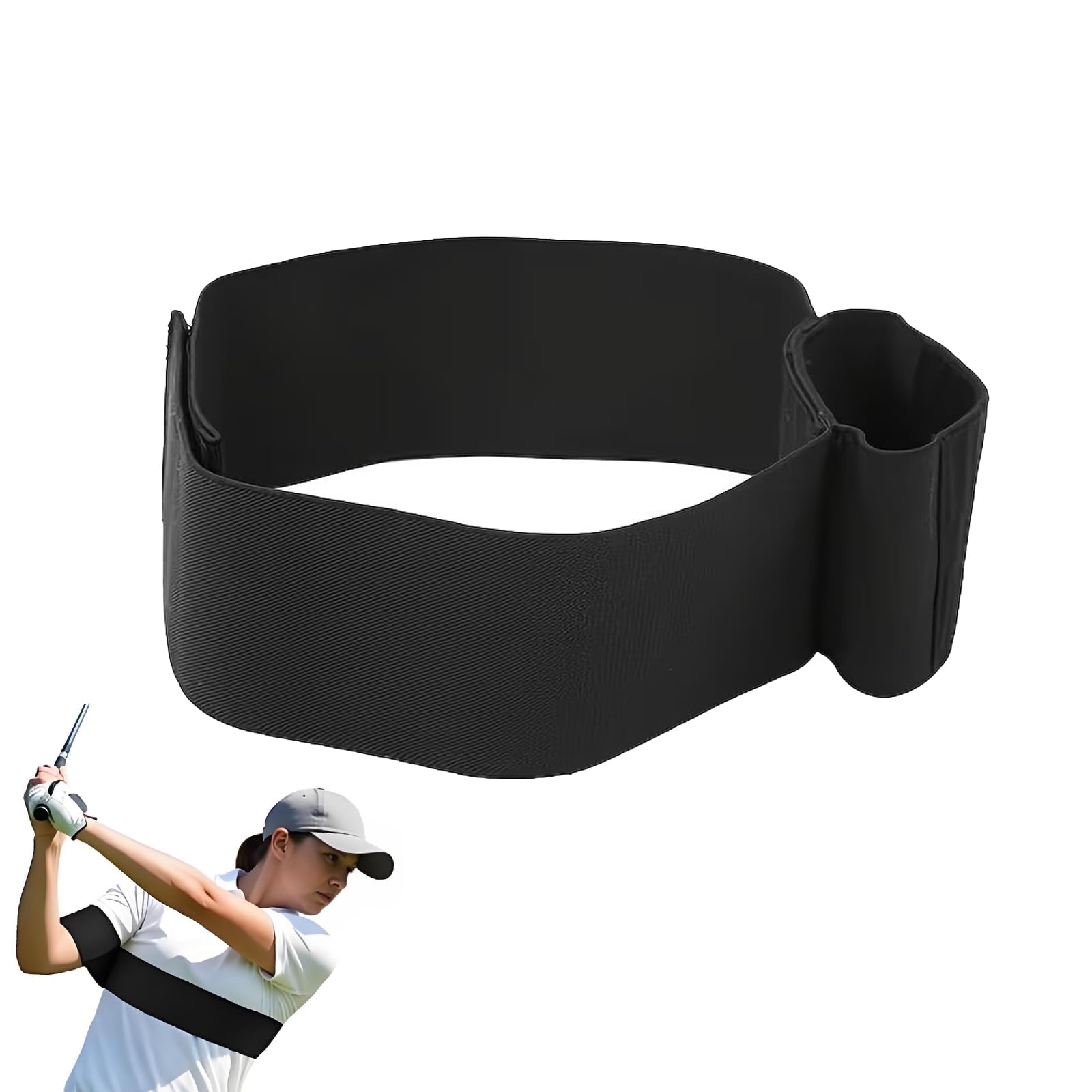 GYTFOG Slider Golf Training Aid, Adjustable Golf Swing Correcting Arm Band, Golf Arm Correction Strap, Arm Positioning Aid for Muscle Memory for Beginner Trainer Men Women Indoor Outdoor