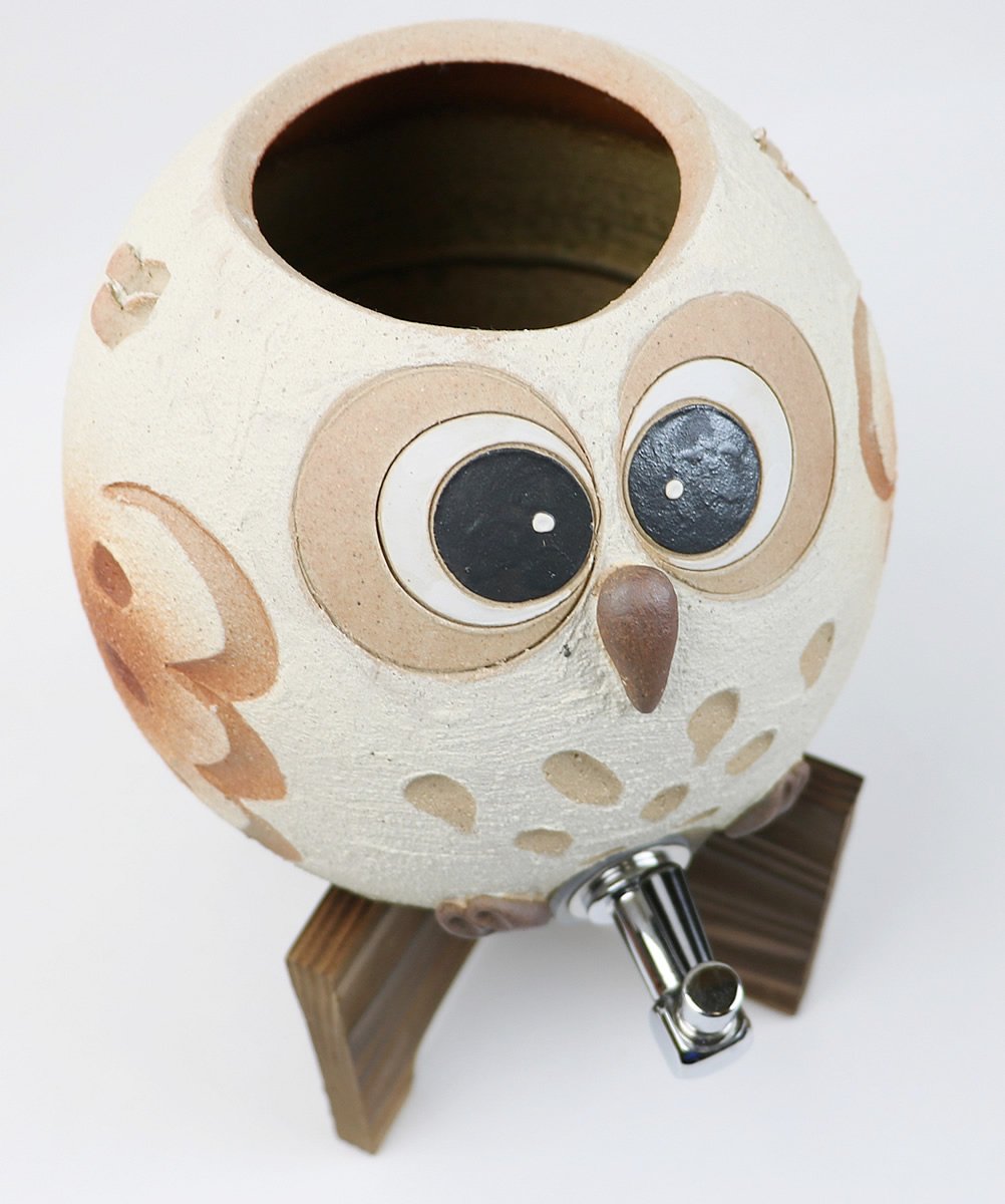 Amazon｜信楽焼 まんまるふくろう焼酎サーバー しがらき焼 サーバー