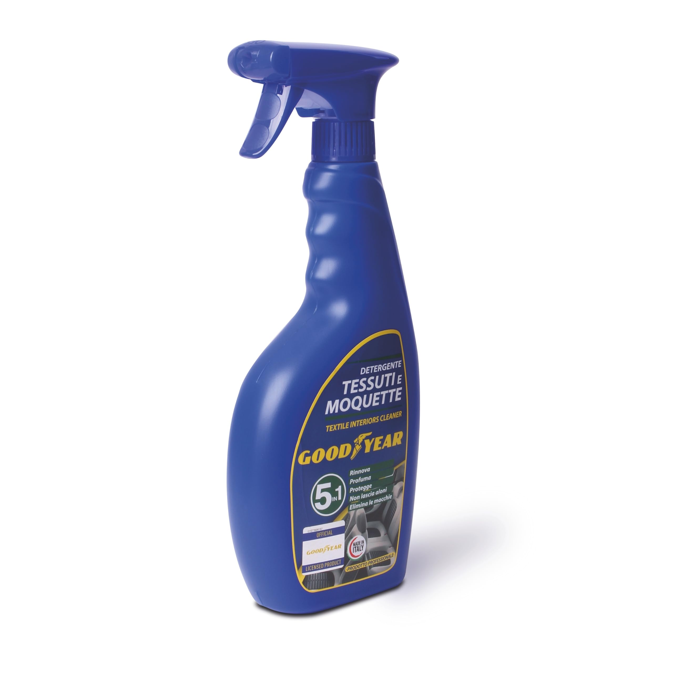 Goodyear Detergente Tessuti e Moquette 750 ml 5 in 1 – Pulitore Interni Auto