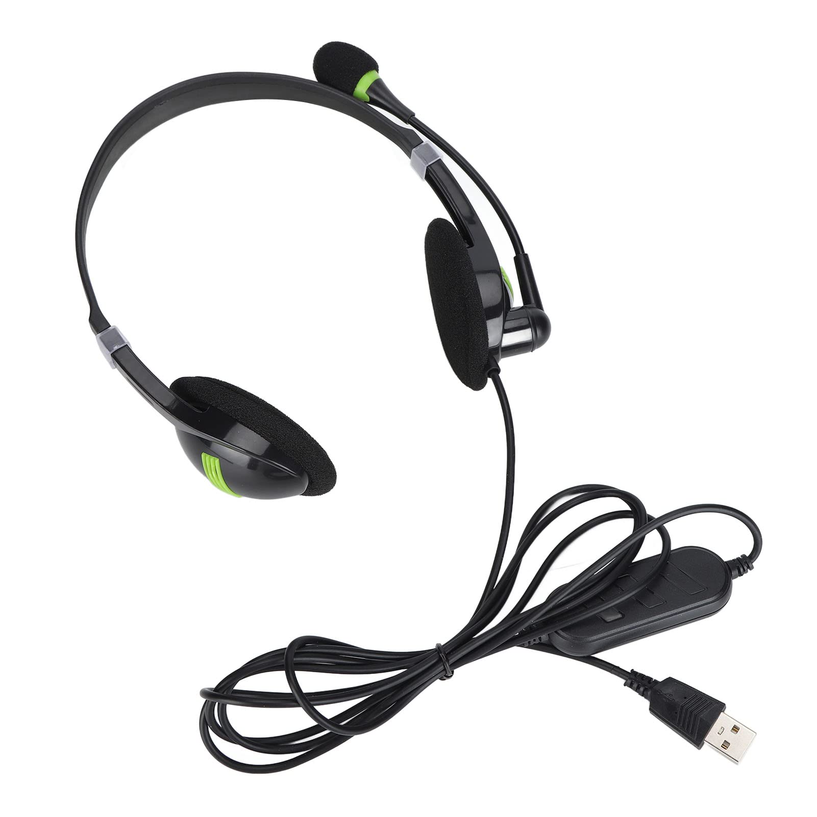 ASHATA Wired Headset Over Ear Headphones with Noise Cancelling Omnidirectional Rotatable Mic Comfort Durable Headset for PC Computer Office(USB Models)-image-39