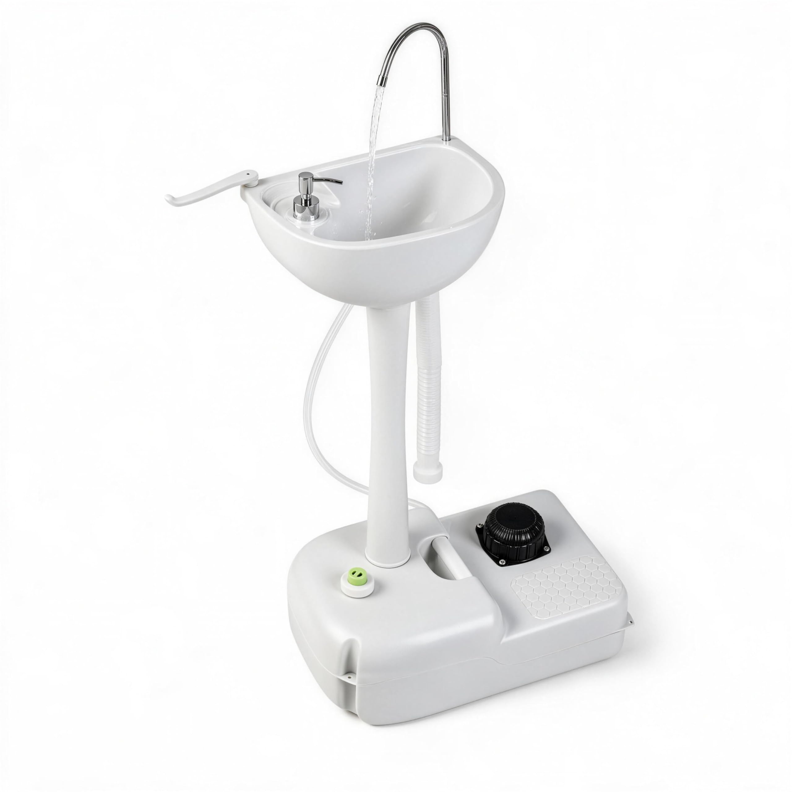 TANGZON Portable Camping Sink Outdoor Hand Wash Station with Wheels