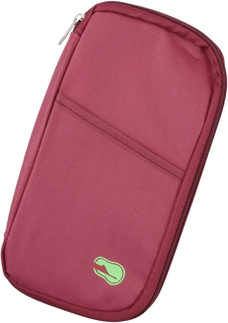 GLADFRESIT Travel Wallet Passport,RFID Organizer Pouch for Cards, Documents, IDs, Money (Wine Red) GLADFRESIT Travel Wallet Passport,RFID Organizer Pouch for Cards, Documents, IDs, Money (Wine Red)
