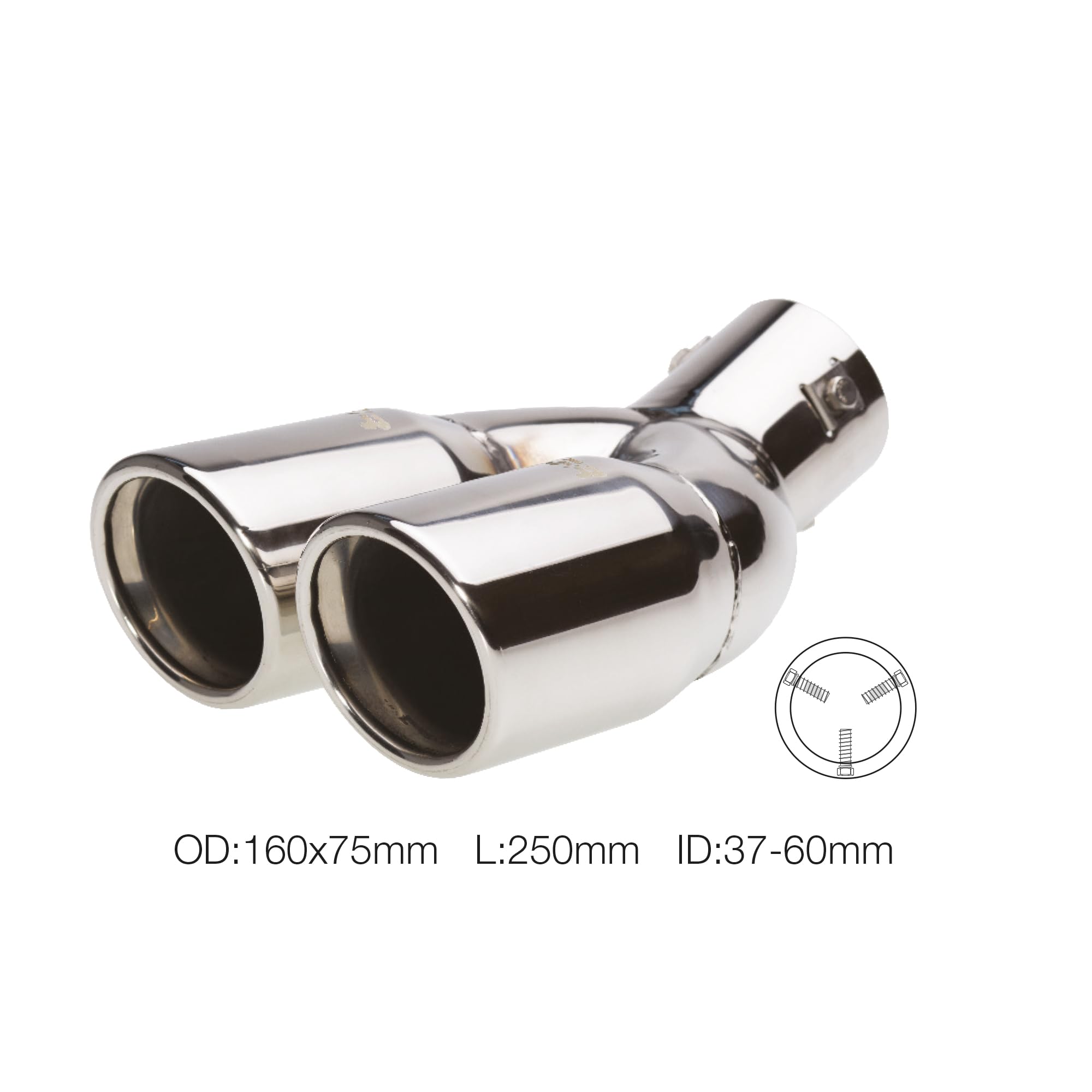 Simoni Racing TRX/14 Terminale di Scarico Universale, Inox