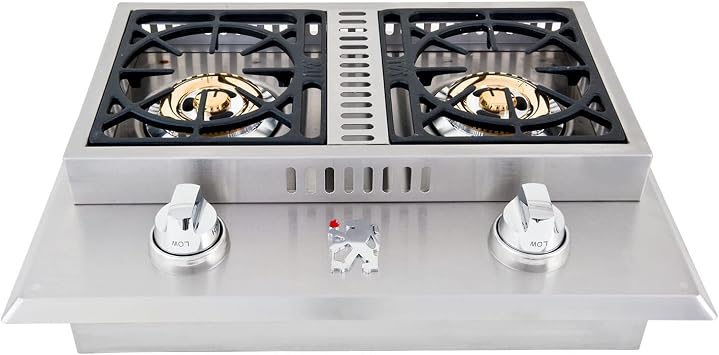 Lion Premium Grills L1634 Natural Gas Double Side Burner, 26-3/4 by 20-1/2-Inch