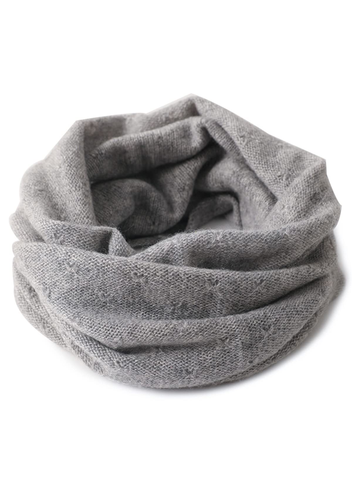 YUONNY Loop Bufanda de Punto de Cachemira, Mujer Bufanda de Cuello Cálido Bufanda de Tubo Otoño Invierno, Bufanda Calentador de Lazo Super Suave Pañuelo Circular para Esquí Ciclismo Deportes Grey