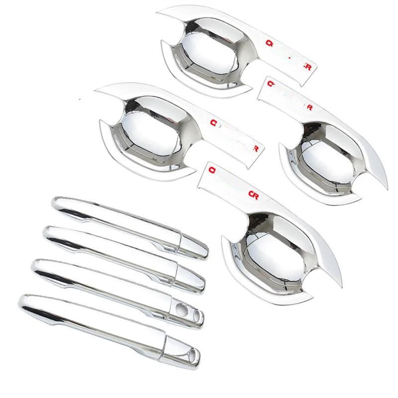 Kjhopy Q17 Smart Key Chrome Door Handle Cover/Bowl Trim Sticker For Mitsubishi For Outlander 2013-2017 Car Garnish Molding Exterior Door Handle(Q17)