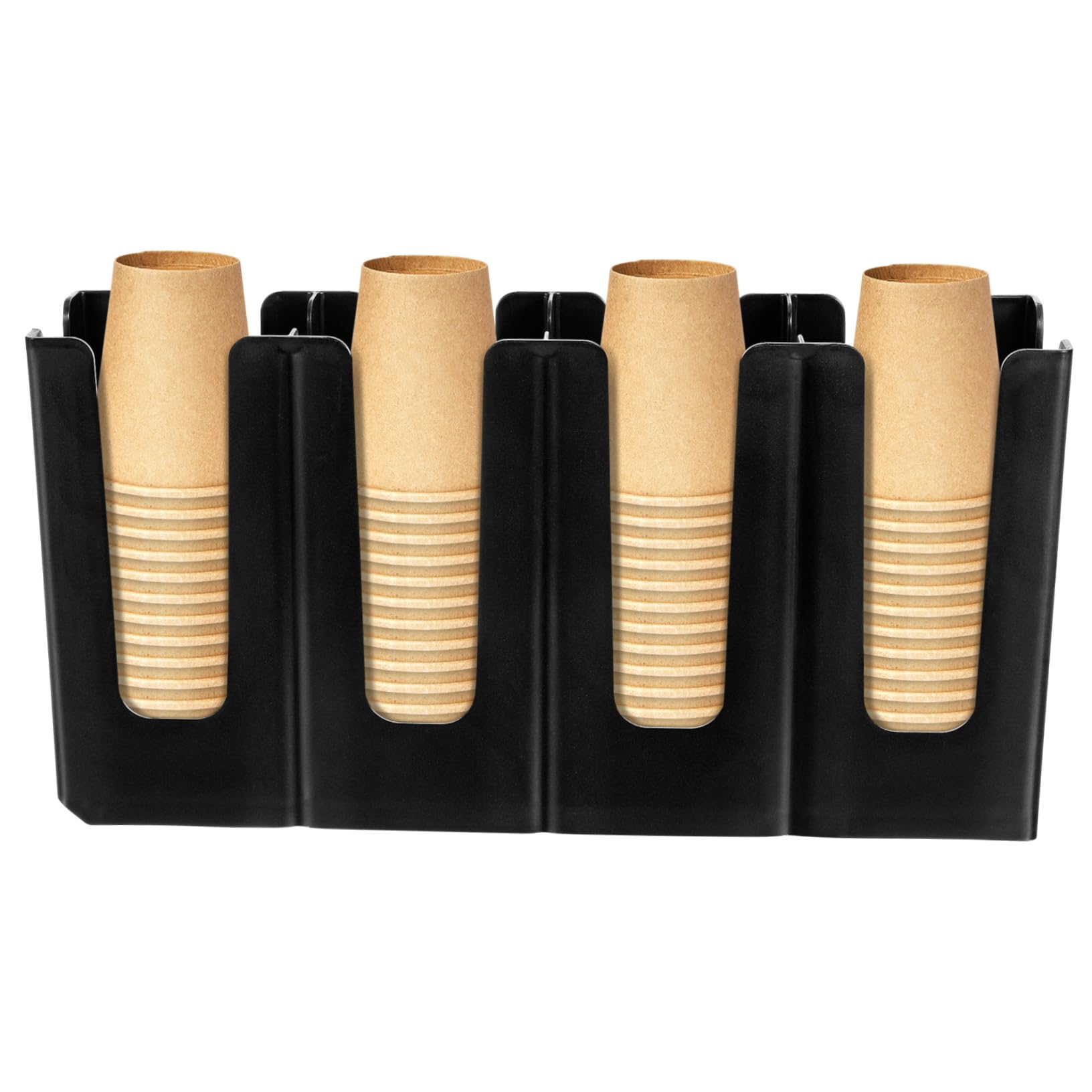Verstellbarer Pappbecherhalter Becher Organizer Regal Präsentationsständer für Einwegbecher Faltbar Schwarz für Café und Küche