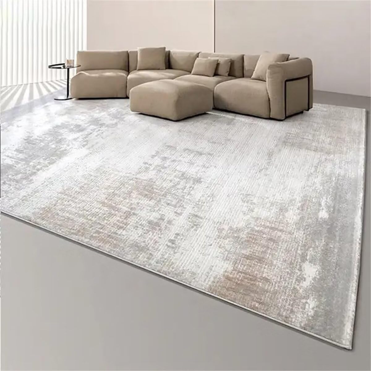 Tapis de chambre a coucher gris 180X250 tapis salon pas cher