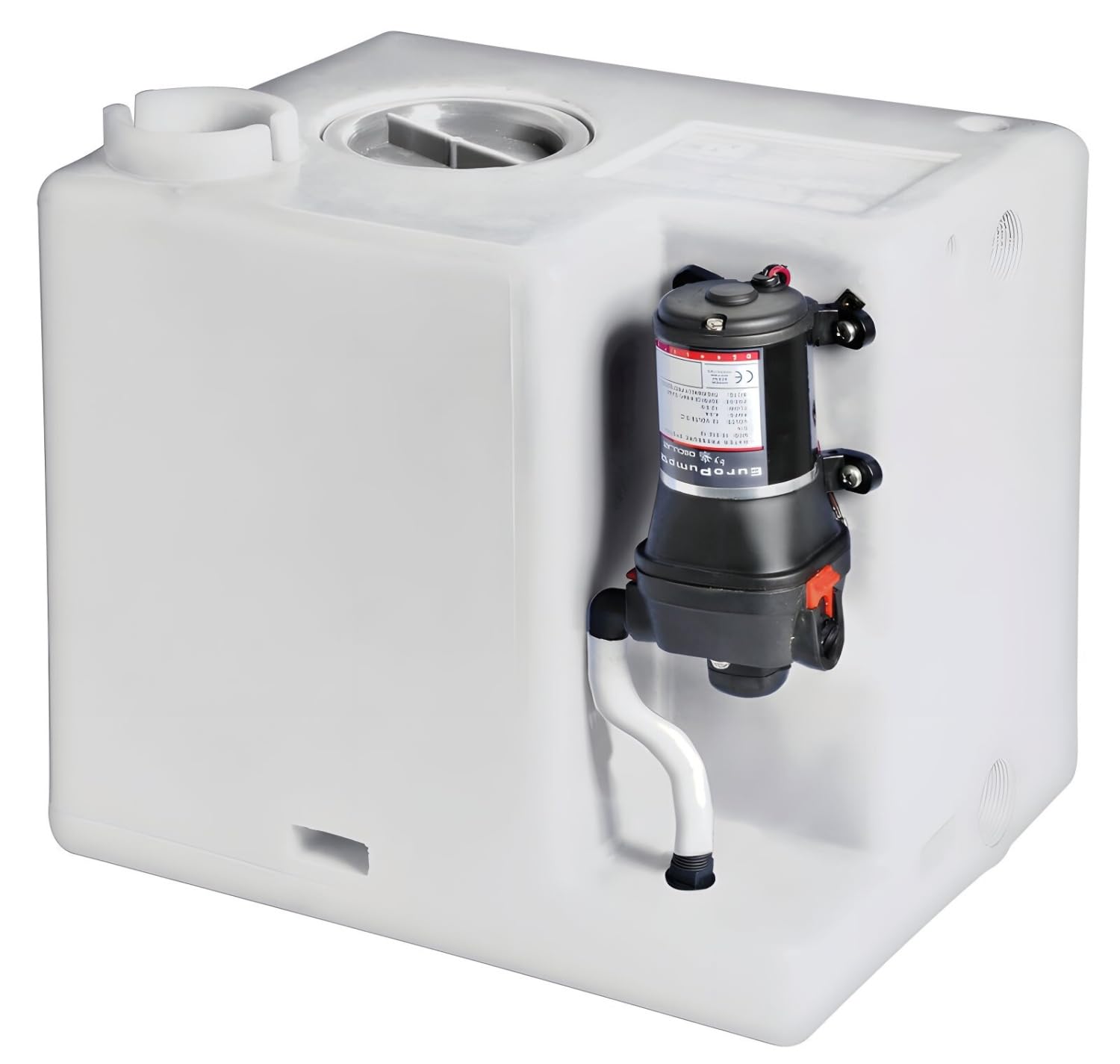 Frischwassertank mit Pumpe - Europump 12,8 l/min - 56, 77 oder 117 Liter Wasserspeicher lebensmittelecht Bootstank Camper Caravan Wohnmobil