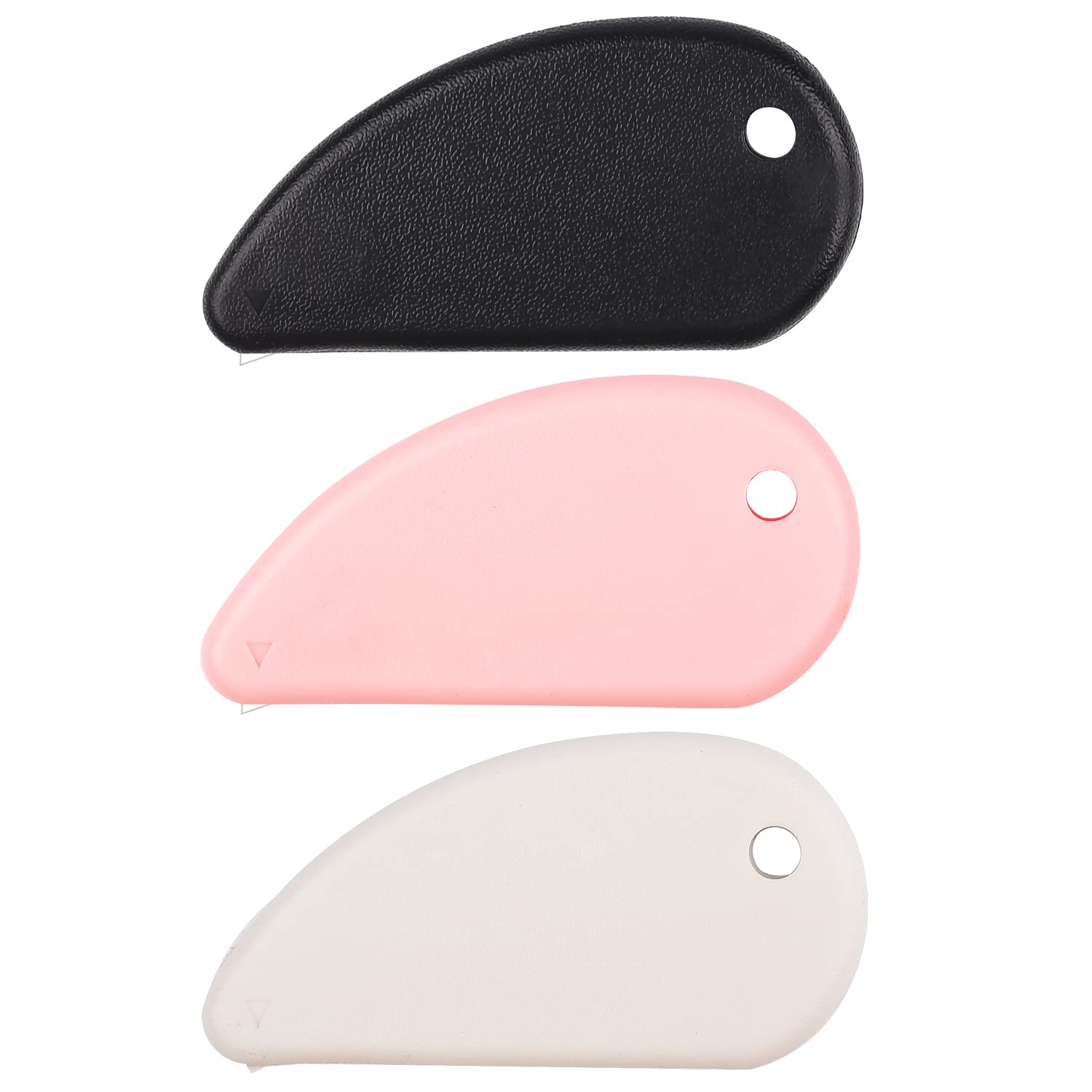 AOVNA 3Pcs Ceramic Safety Cutter Fixed Box Opener Letter Openers Mini Sharp Blade Box Cutter Design for Office and Home Use